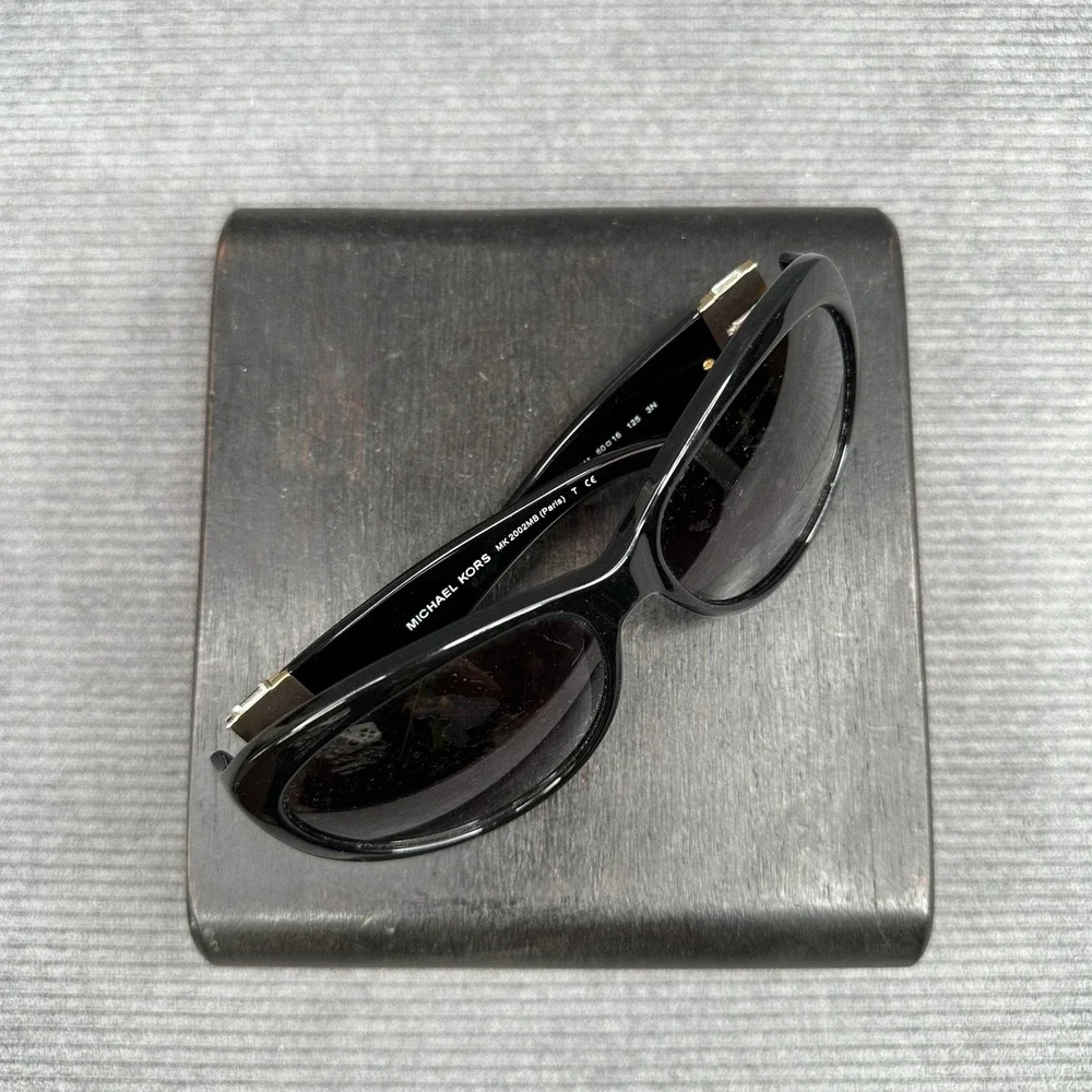 Michael Kors MK2002MB Paris Black Butterfly‎ Sunglasses Crystal Baguette Details